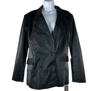 BLANKNYC Vegan Leather Blazer in Fighting Words Medium New with tags